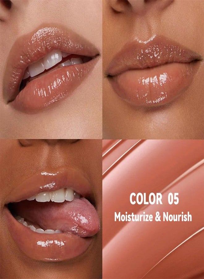 HHLTOH 1Pc Nude Brown Butter Lipstick Tinted Lip Balm, Shine Moisturizing Plumper Lipstick for Women,Natural Nourishing Hydrating Lip Gloss Stain for Dry Lips,Lightweight Lip Liner Care Vegan Makeup - Image 3